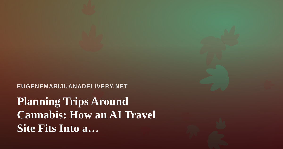 Planning Trips Around Cannabis: How an AI Travel Site Fits Into a Delivery-Friendly Itinerary